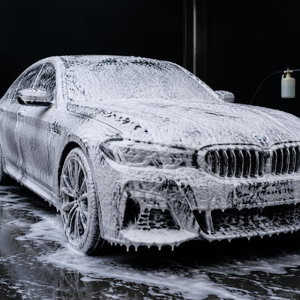 Auto in snow foam